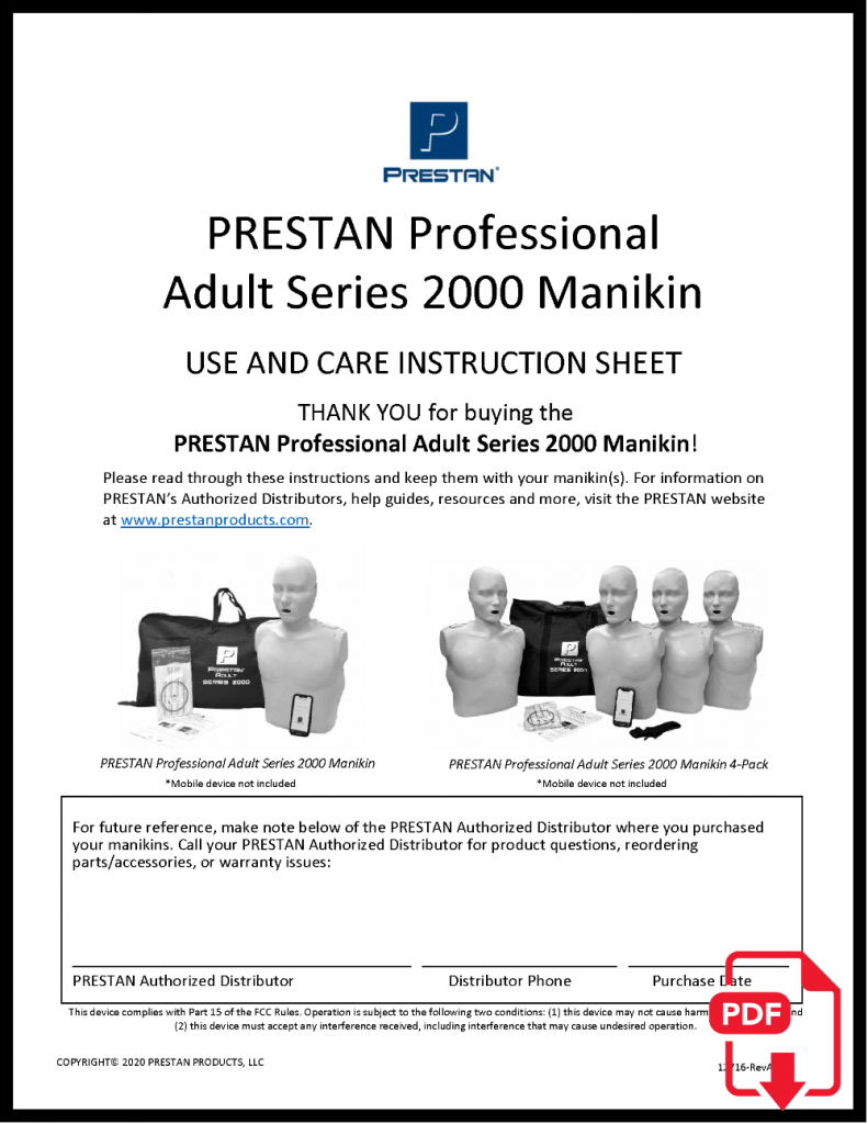 PRESTAN Professional Adult Series 2000 Manikin